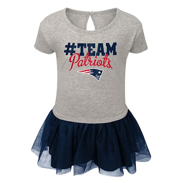 NFL Team Apparel Toddler New England Patriots Cheerleader Navy T-Shirt