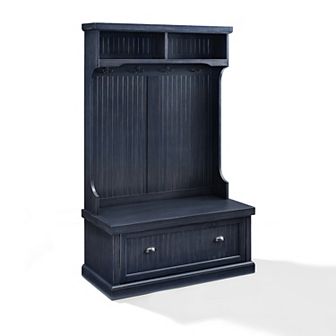 Crosley Seaside Hall Tree in Distressed Navy