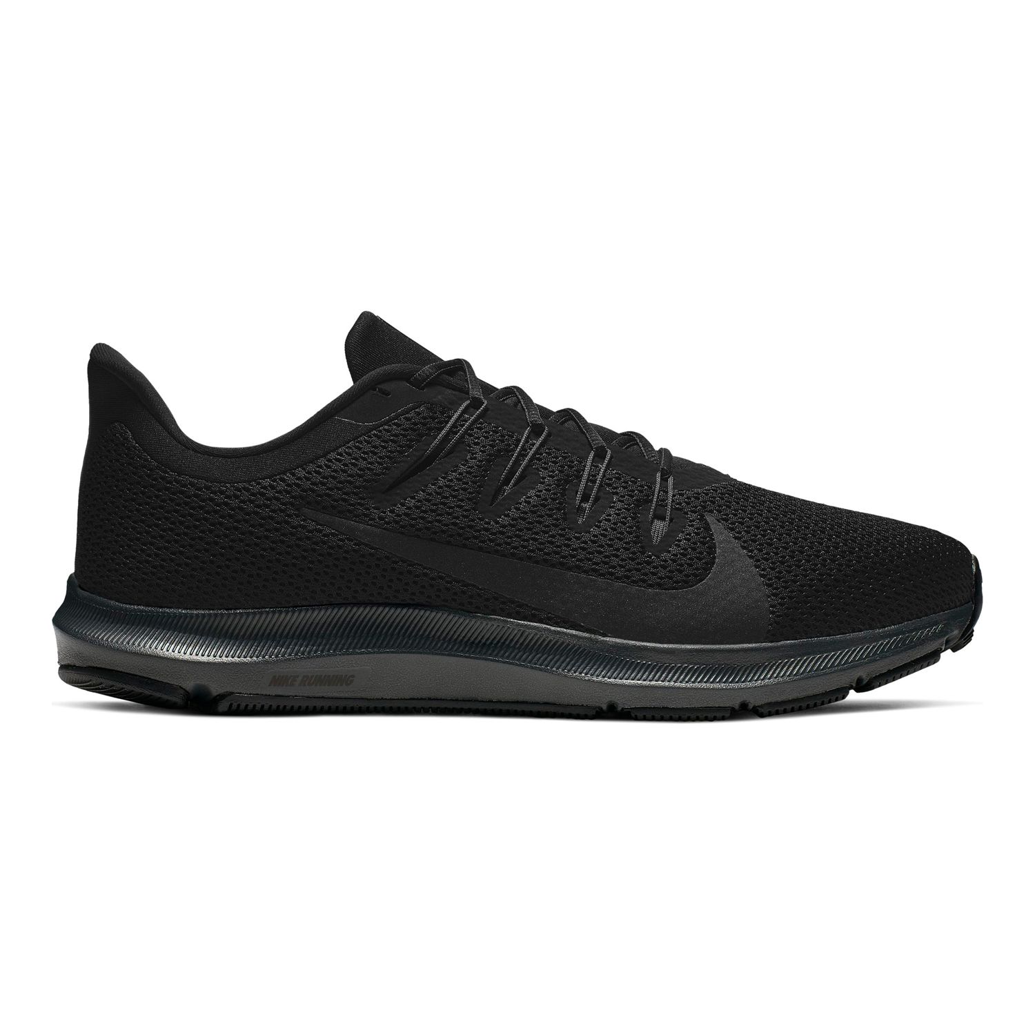 nike running quest 2 trainers in black