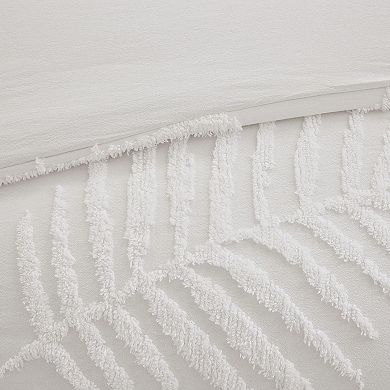 Madison Park Osanna 3-Piece Tufted Cotton Chenille Palm Comforter Set