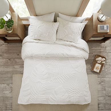 Madison Park Osanna 3-Piece Tufted Cotton Chenille Palm Comforter Set