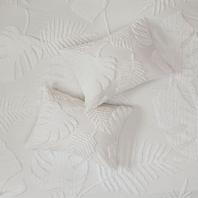 Madison Park Osanna 3-Piece Tufted Cotton Chenille Palm Comforter Set