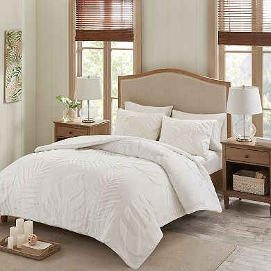 Madison Park Osanna 3-Piece Tufted Cotton Chenille Palm Comforter Set