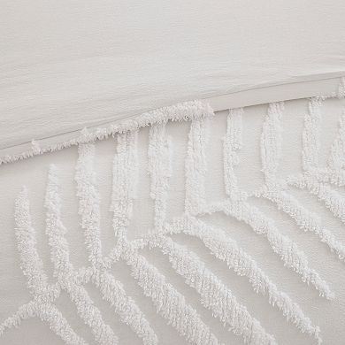 Madison Park Osanna 3-Piece Tufted Cotton Chenille Palm Comforter Set
