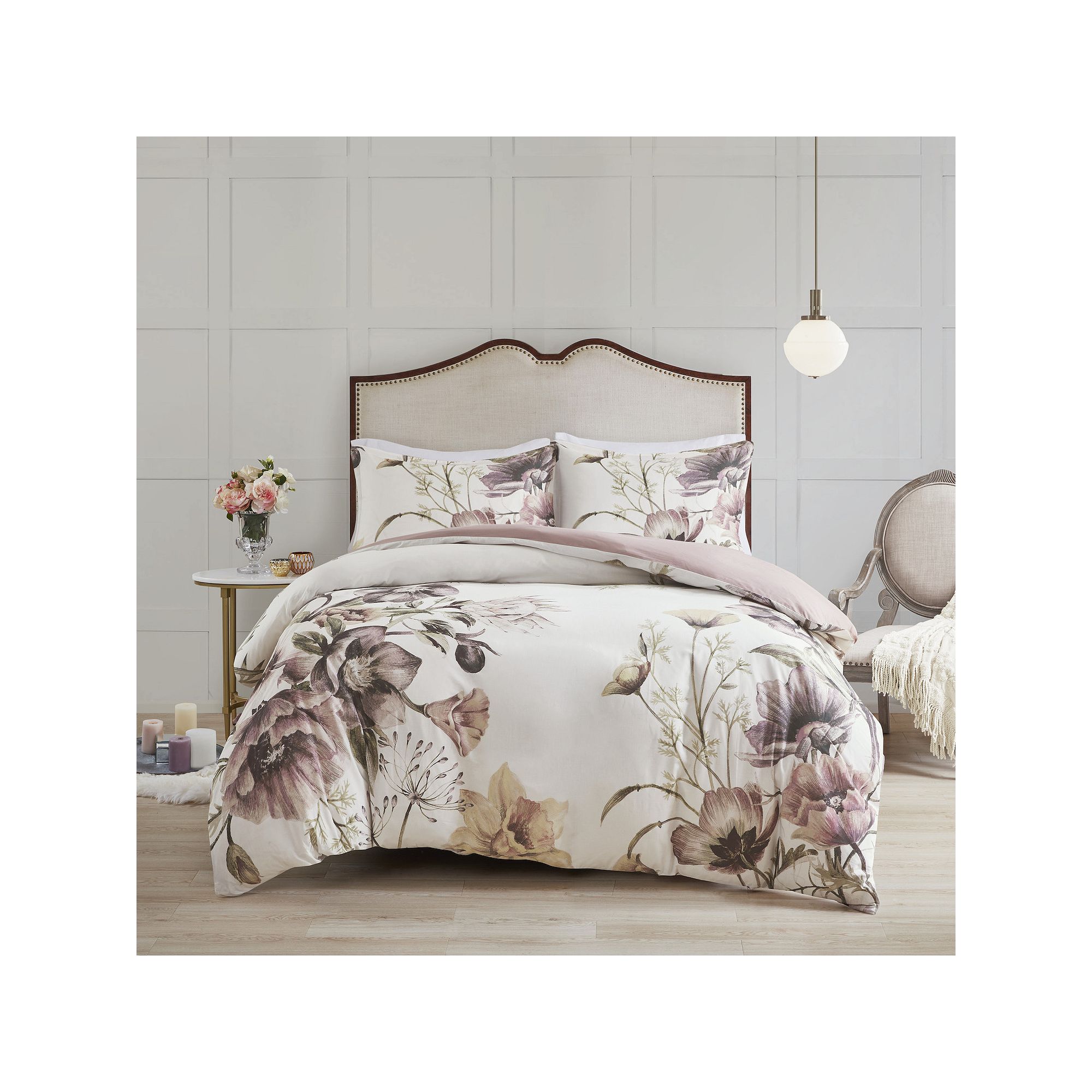 Madison Park Gisele 3-Piece Floral Cotton Printed Duvet Cover Set with Sham