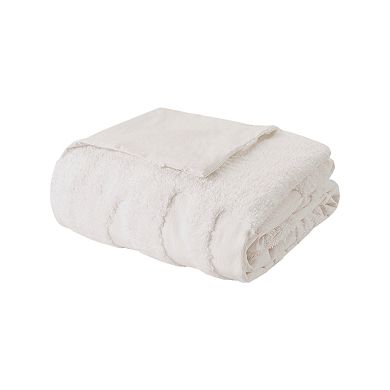 Madison Park Osanna 3-Piece Tufted Cotton Chenille Palm Duvet Cover Set