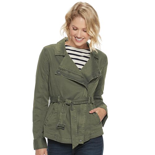 Women's SONOMA Goods for Life® Belted Moto Drapey Jacket