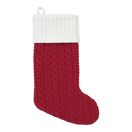 St. Nicholas Square® Cable Knit Monogram Stocking