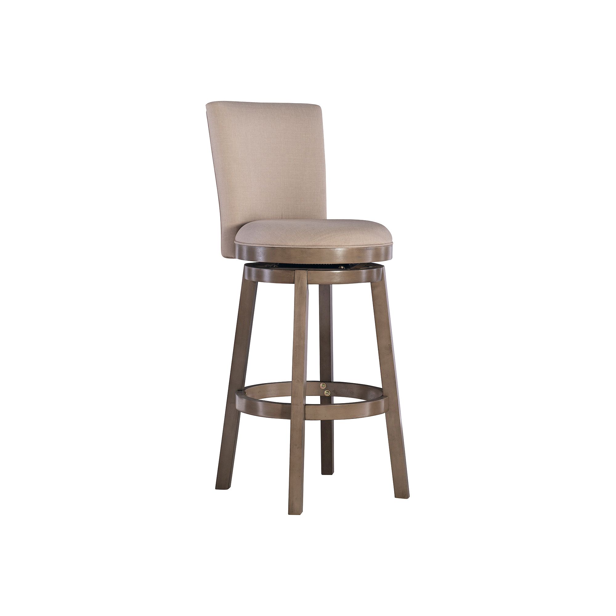 Linon Davis Swivel Bar Stool, Beige/Khaki