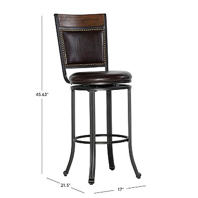 Linon Franklin Swivel Bar Stool