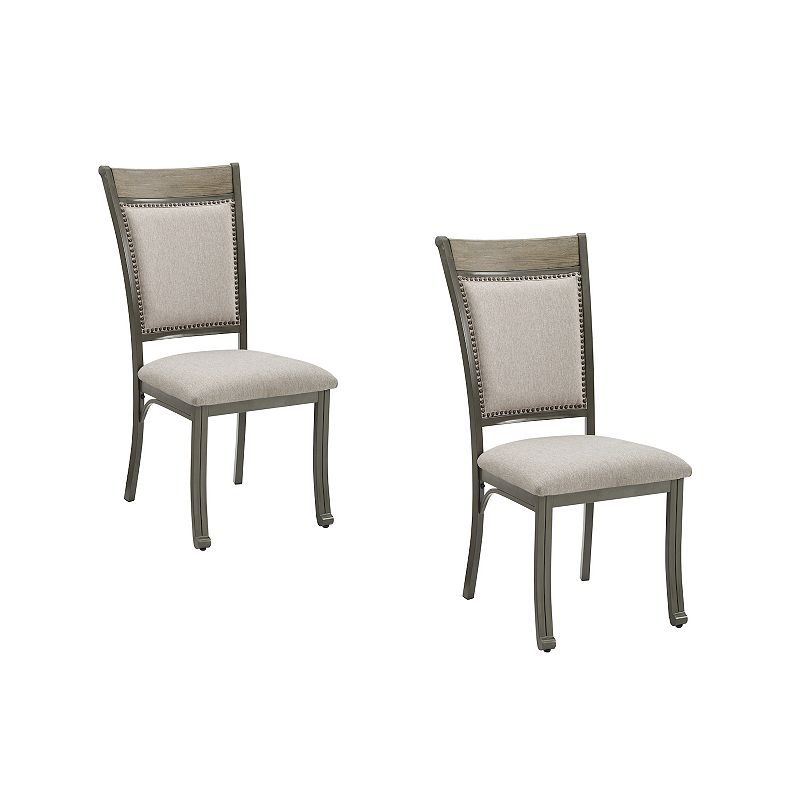Linon Franklin Dining Chair 2-piece Set, Grey