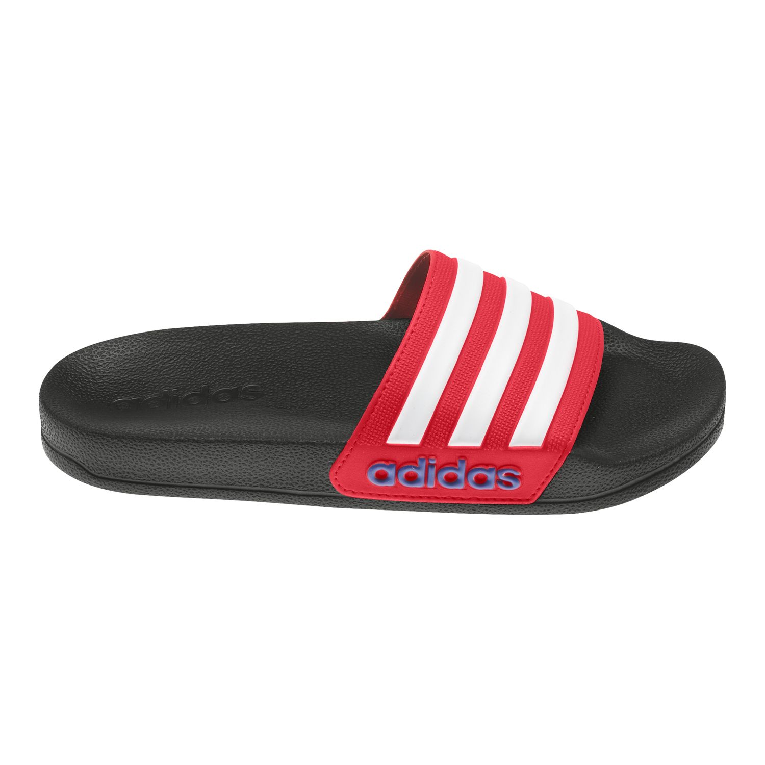 boys red adidas slides