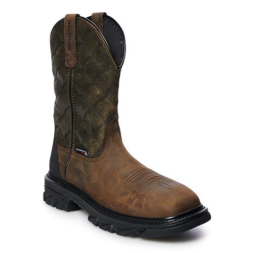 wolverine ranch king men's waterproof composite toe wellington work boots
