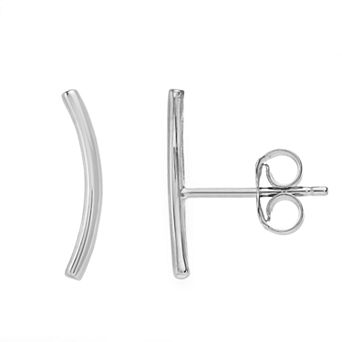 Womens Karat Rush Arched Bar Earrings