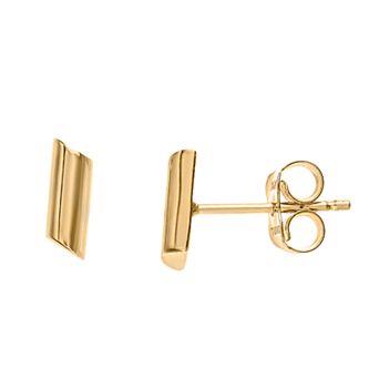 Womens Karat Rush Bar Post Earrings