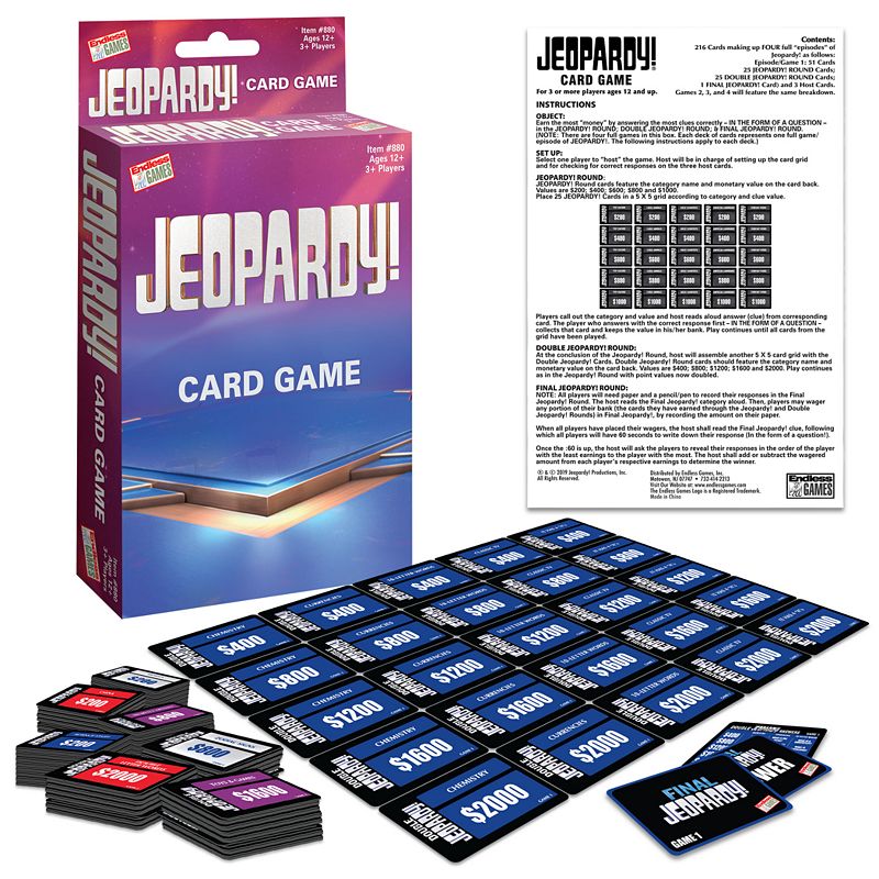 48402254 Jeopardy! Card Game by Endless Games, Multicolor sku 48402254