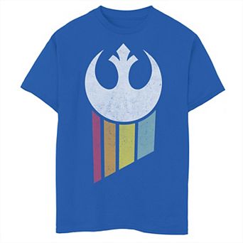 Boys 8-20 Star Wars Rainbow Rebel Logo Tee