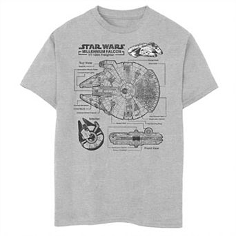Boys 6-20 Star Wars Falcon Schematic Tee