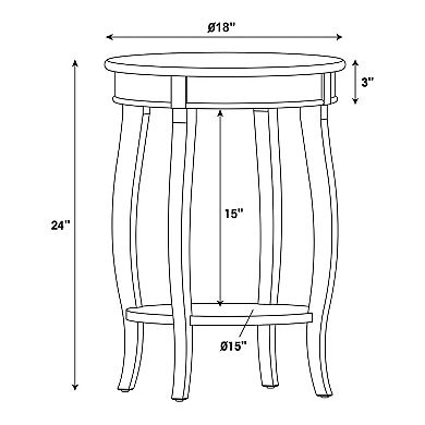 Linon Round End Table