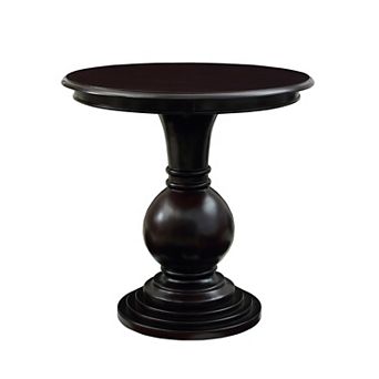 Linon Round Pedestal End Table