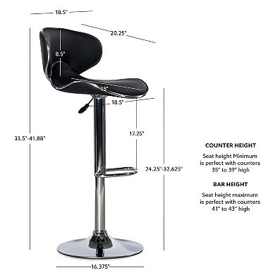 Linon Adjustable Bar Stool