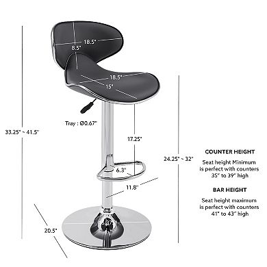 Linon Adjustable Bar Stool