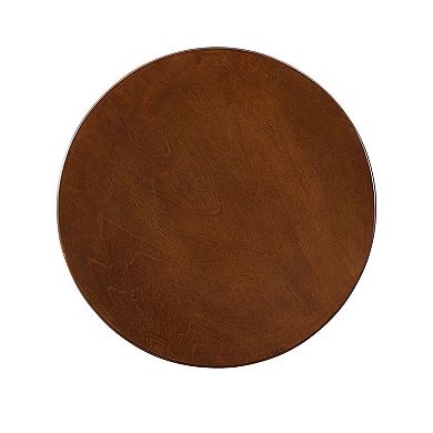 Linon Hazelnut Round End Table