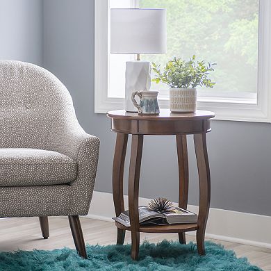 Powell Hazelnut Round End Table