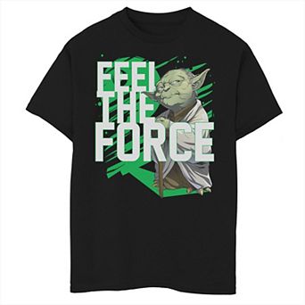 Boys 8-20 Star Wars Force Stack Yoda Tee