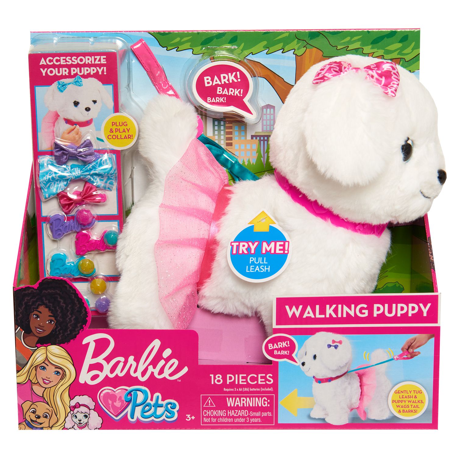 barbie dog walking set