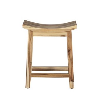 Linon Dale Saddle Counter Stool