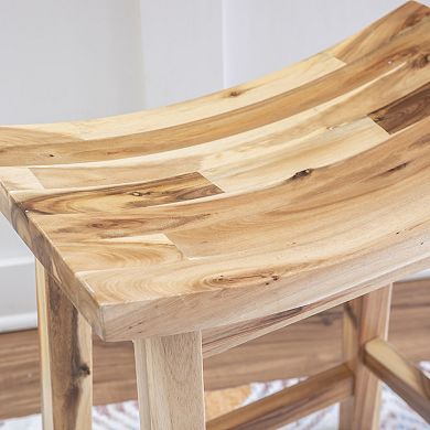 Linon Dale Saddle Counter Stool