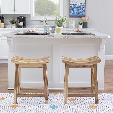 Linon Dale Saddle Counter Stool