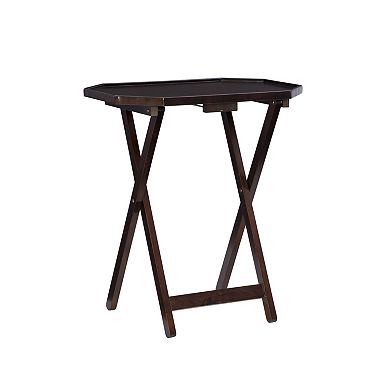 Linon James Tray Table & Stand 5-piece Set