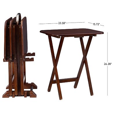 Powell Burke Tray Table & Stand 5-piece Set