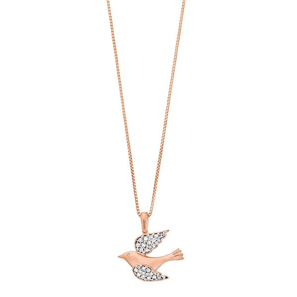 120786 : 18 Carat Yellow Gold Diamond Drop Necklet - Abrecht Bird Jewellers