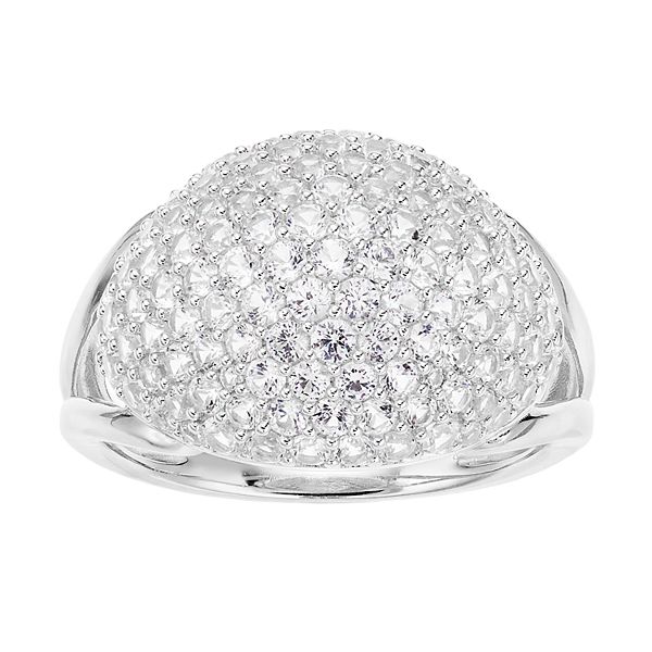 White gold deals dome ring