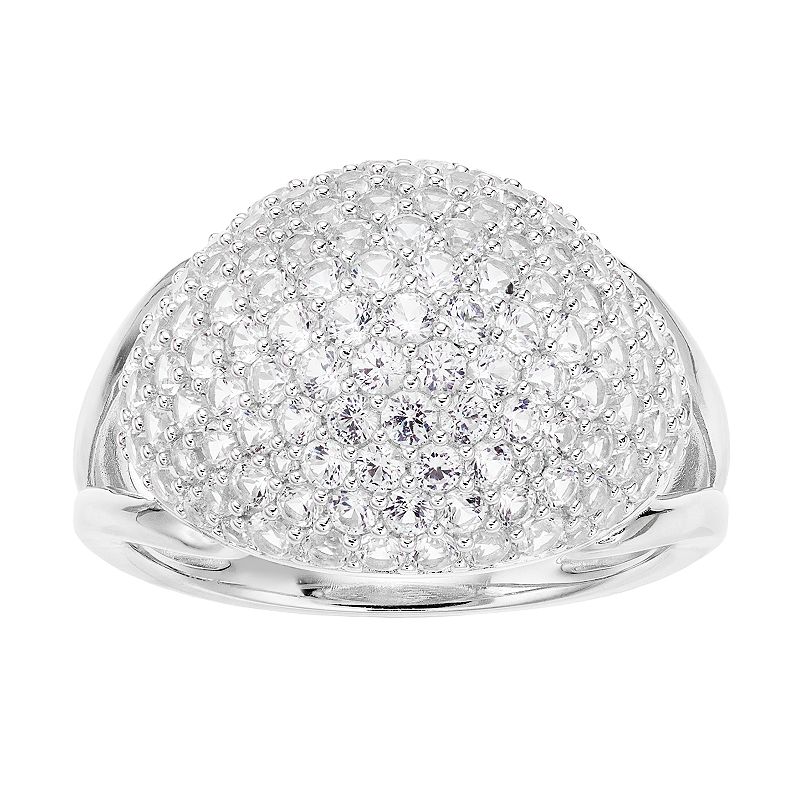 14k White Gold 2 Carat T.W. Diamond Dome Ring, Womens, Size: 7