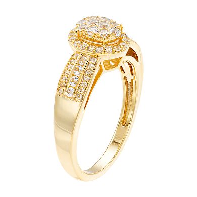 10k Gold 1/2 Carat T.W. Diamond Cluster Ring