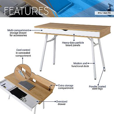Techni Mobili Modern Multi Storage Computer Desk