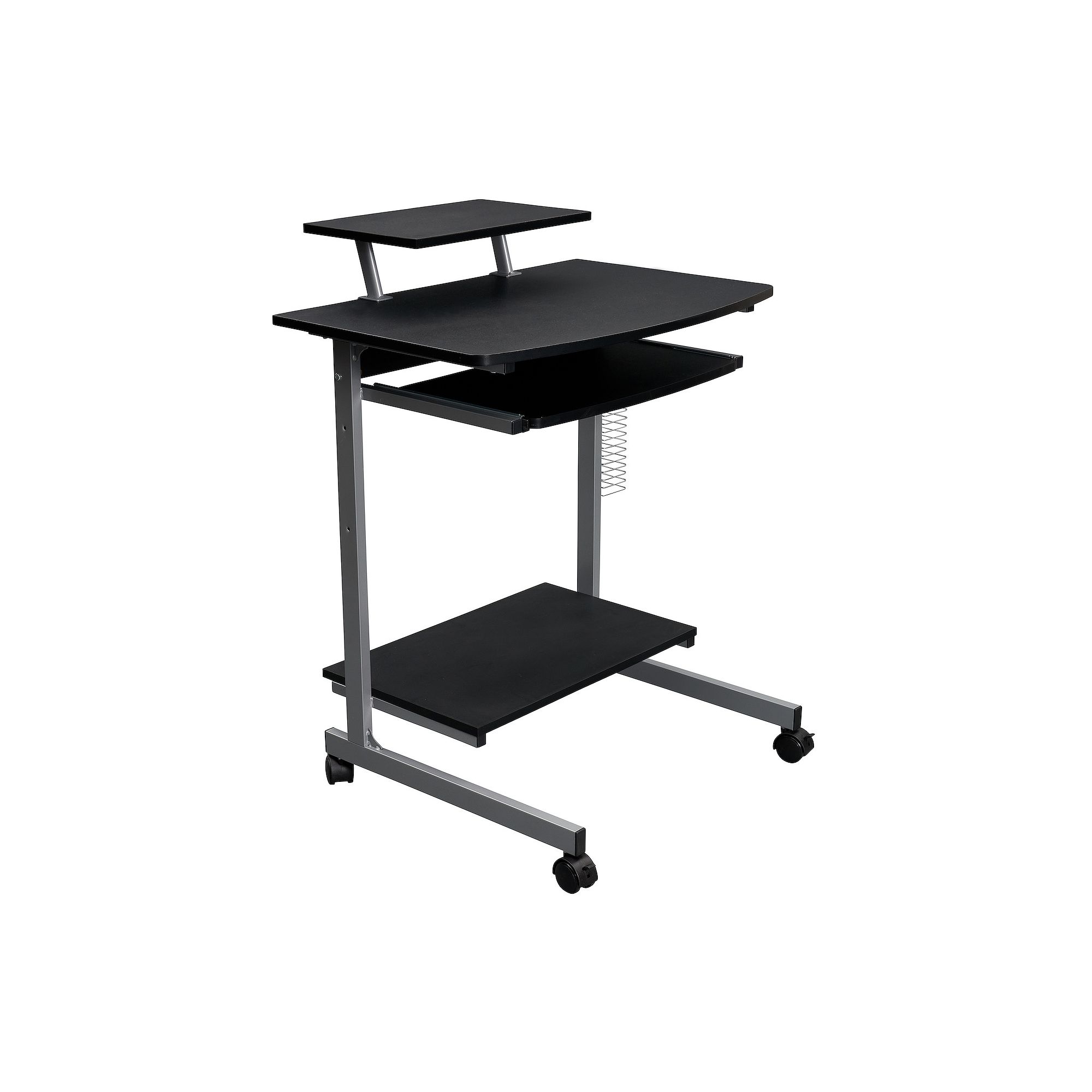 Techni Mobili Compact Computer Cart with Storage, Gray