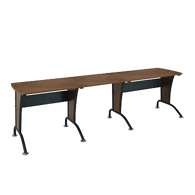 Techni Mobili Deluxe L-Shaped Desk with Inline Team Desk Option