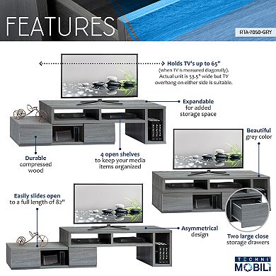 Techni Mobili Adjustable TV Stand Console
