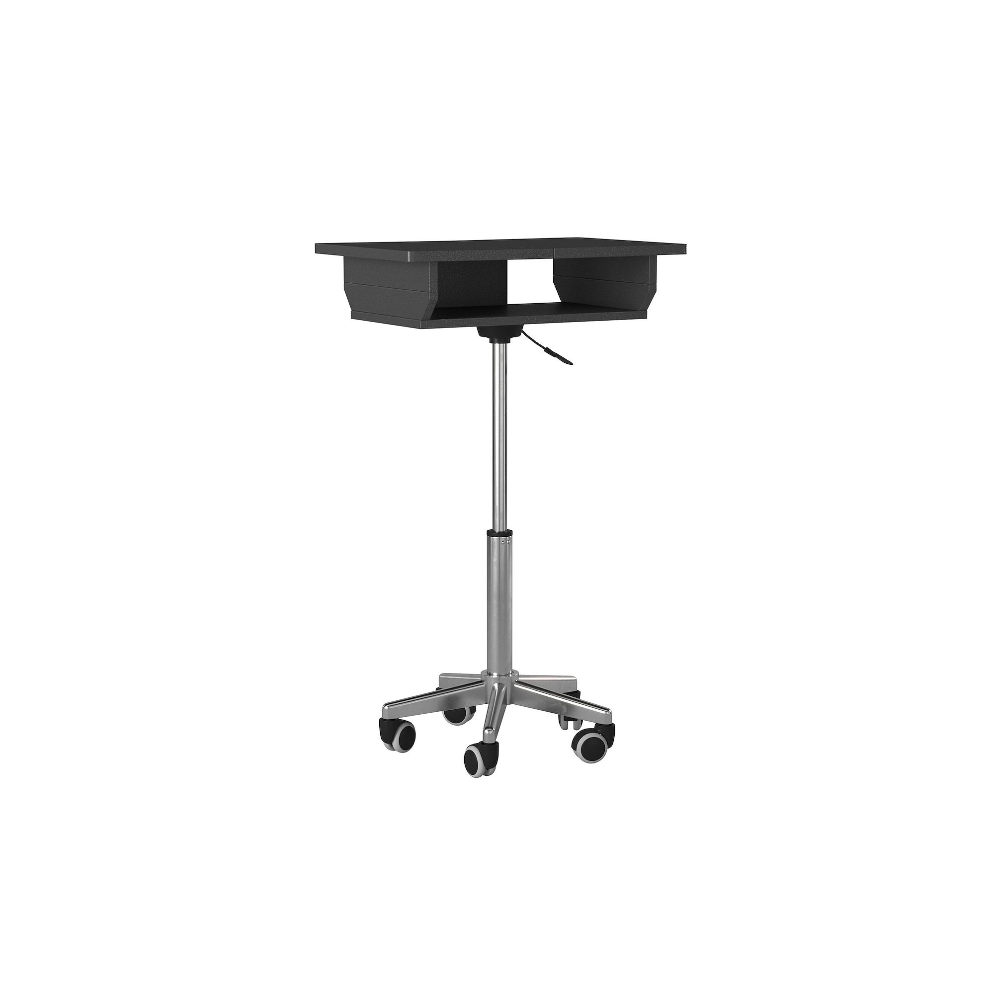 Techni Mobili Graphite Folding Table Laptop Cart, Gray