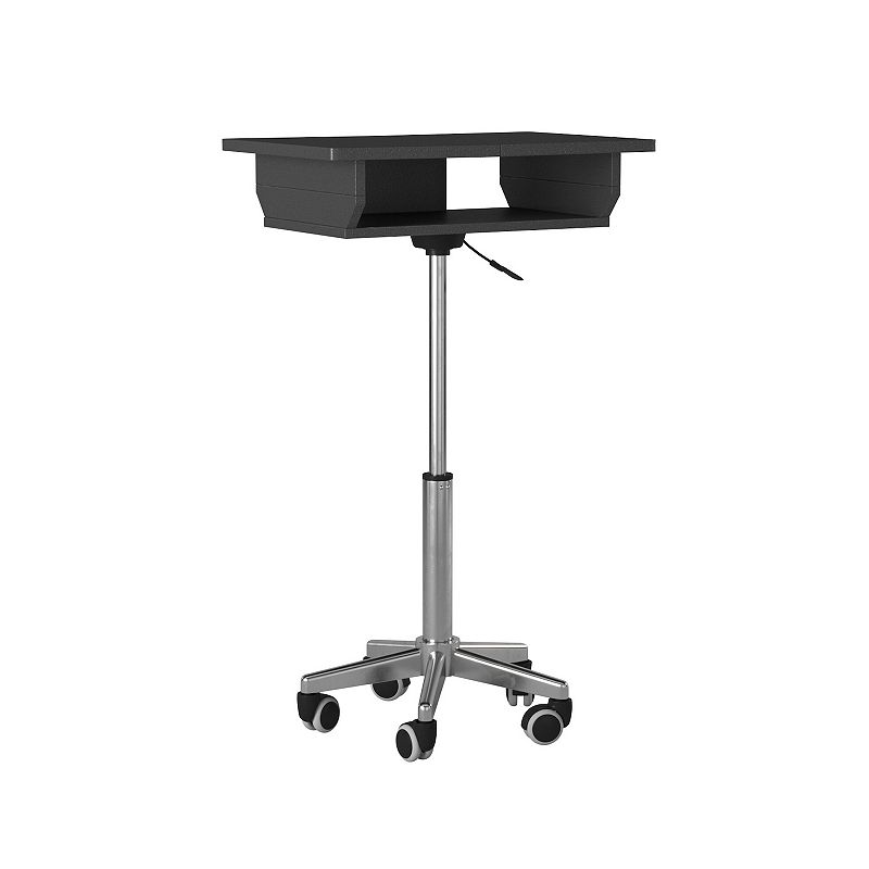 Techni Mobili Graphite Folding Table Laptop Cart, Grey