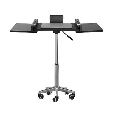 Techni Mobili Graphite Folding Table Laptop Cart