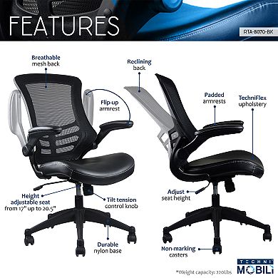 Techni Mobili Stylish Mid-Back Mesh Office Chair