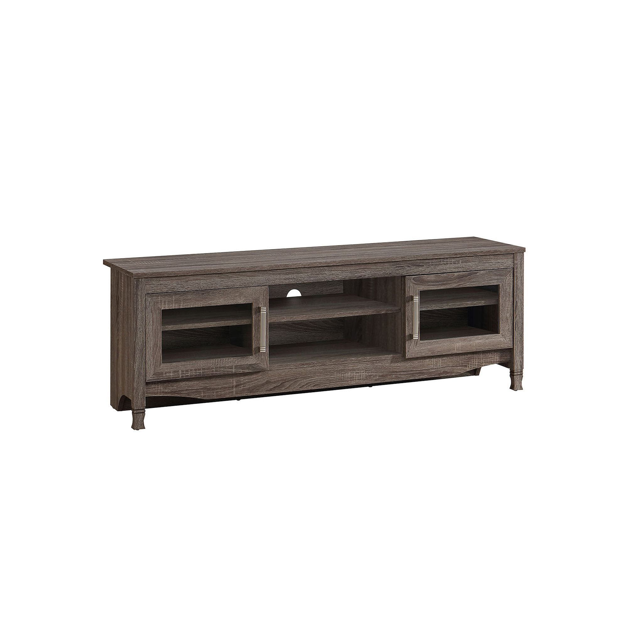 Techni Mobili Driftwood Finish TV Stand, Gray