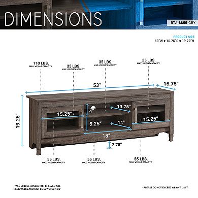 Techni Mobili Driftwood Finish TV Stand