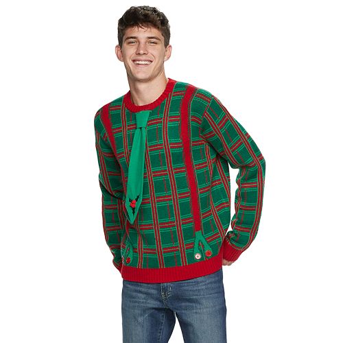plaid ugly christmas sweaters